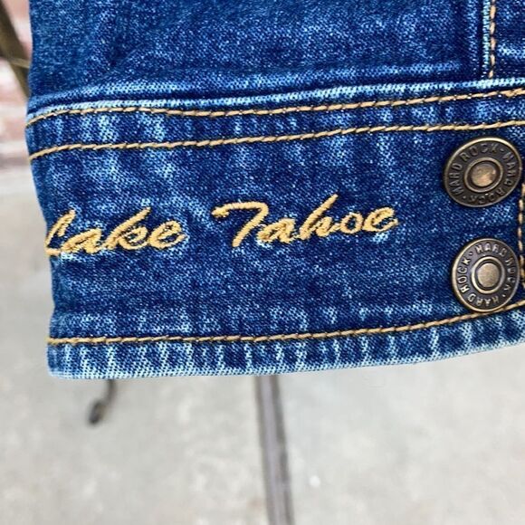 Women’s Hard Rock Cafe Lake Tahoe Jean Shirt Jacket Size L - Picture 4 of 8